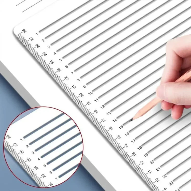 Calligraphy Stencil Ruler Transparent Writing Template Straight Line Handwriting Guide