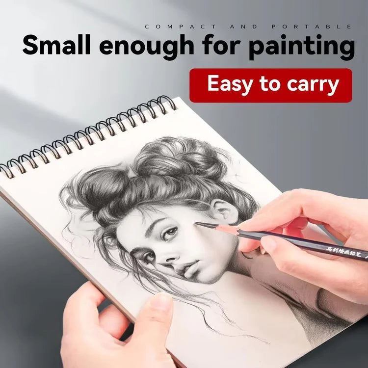 30-Sheet spiral bound sketchbook Acid-Free Thick Drawing Paper Pad (A4, A5, A6; 8K/16K Options) for Sketching and Oil Pa