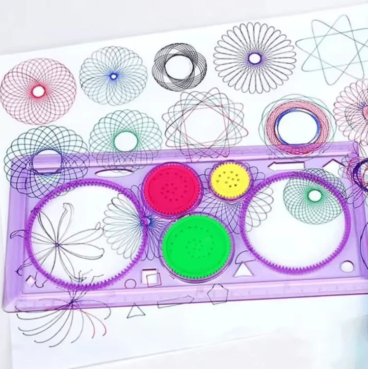 Creative Geometry Ruler Tool – Multifunctional Painting & Drawing Student Art Puzzle Tracer