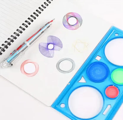 Creative Geometry Ruler Tool – Multifunctional Painting & Drawing Student Art Puzzle Tracer